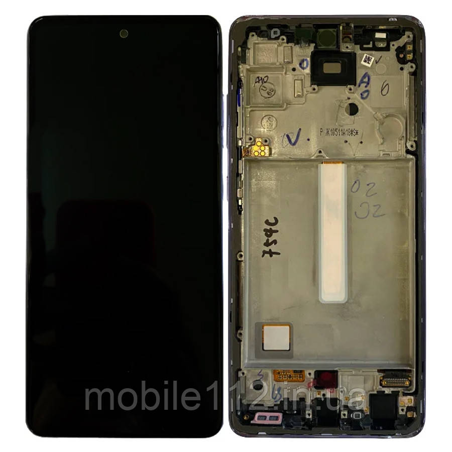 Дисплей (екран) Samsung Galaxy A52 A526 A525 A528 з тачскріном (оригінал 100% у фіолетовій рамці), фото 1