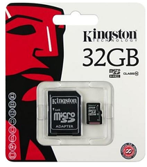 Картка пам'яті Kingston 32 GB microSDHCclass 10+ SD Adapter SDC10/32GB