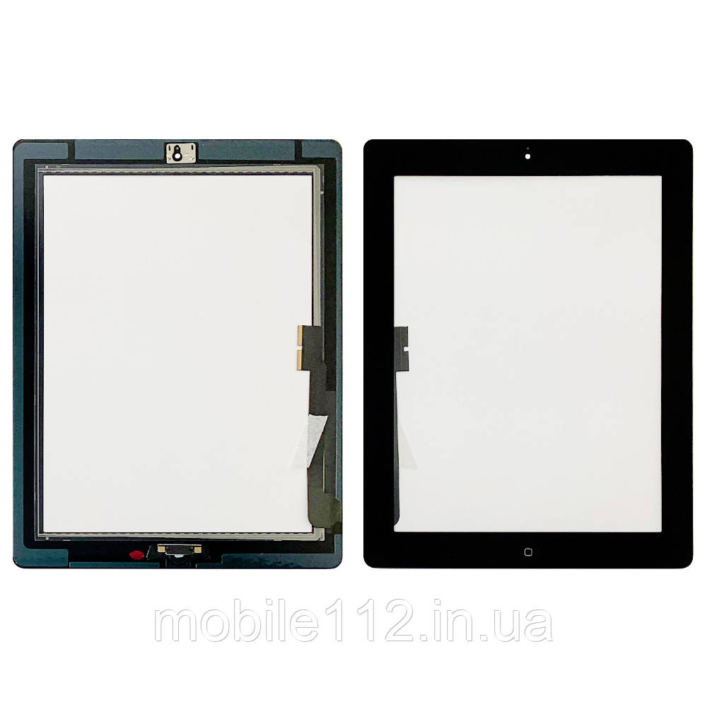 Тачскрін Apple iPad 3, iPad 4 (для iPad 3 чорний OCA Pro з кнопкою Home)