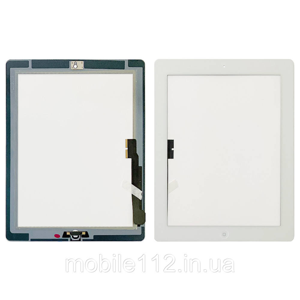 Сенсор (тачскрін) Apple iPad 3, iPad 4 iPad 3 білий OCA Pro з кнопкою Home