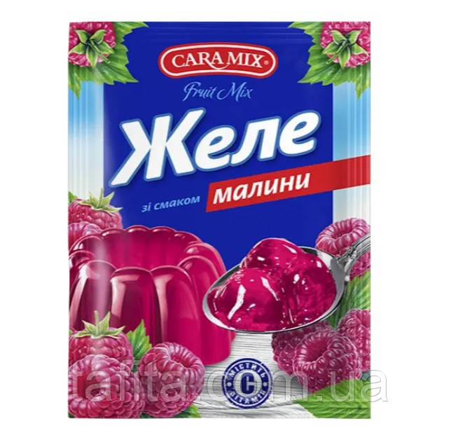 Желе зі смаком Малини Caramix 80 г, фото 1