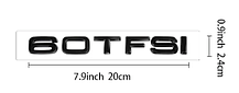 Емблема задня накліпка на кришку багажника 60 TFSI AUDI (Ауді) 435-460 л.с. - Чорний глянець, фото 5