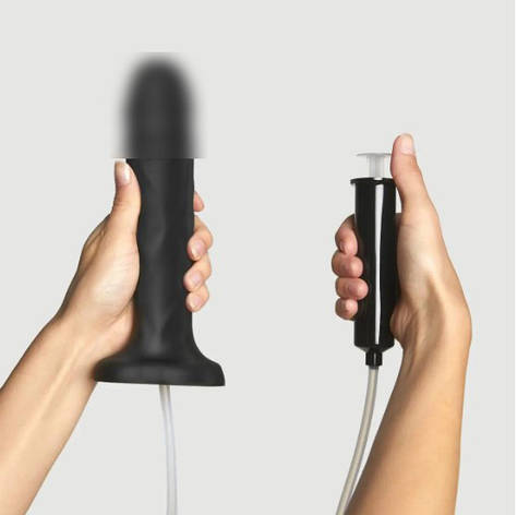 Кончайний фаллоїмітатор Strap-On-Me SQUIRTING CUM DILDO REALISTIC Black XL, фото 1