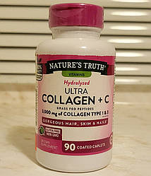 Колаген Nature's Truth Hydrolyzed Ultra Collagen + C 90 капсул