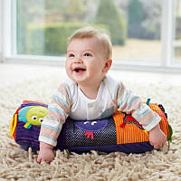 Коврик "Baby Carpet" с мягким валиком для младенцев с игровыми элементами