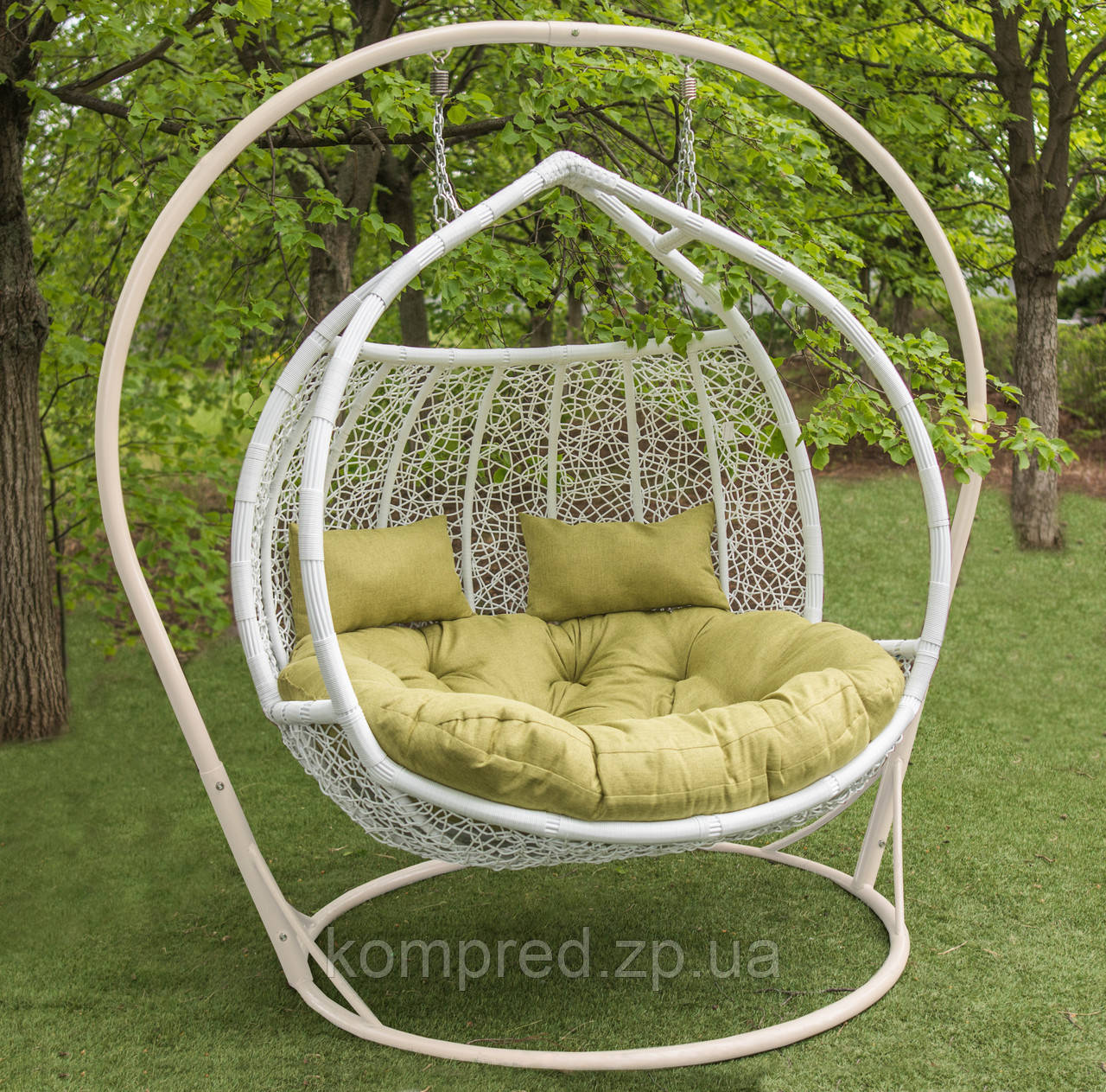 Кокон гойдалка садова для двох Галант Kompred uk001/2 Білий, фото 1