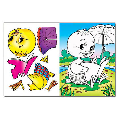 Книжка з аплікаціями для дітей "Чарівний папір" (зайчик) | Глорія, фото 2