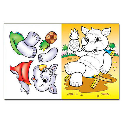 Книжка з аплікаціями для дітей "Чарівний папір" (зайчик) | Глорія, фото 4