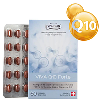 Коэнзим Viva Q10 Forte швейцарские капсулы для замедления процессов старения Вивасан Vivasan Швейцария Swiss