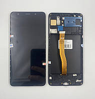 Дисплей Samsung A7 2018/A750, черный, с тачскрином, Incell, с рамой