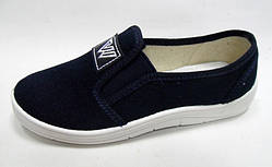 Дитяче підліткове текстильне взуття, кеди, сліпони, мокасини, для хлопчика тм "Waldi", розмір 32 - 20,5 см Чорні 32р(20.5см)