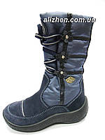 Дитячі зимові мембранні чобітки, черевики для дівчинки тм FLOARE, 27 розмір (18.0см), сині.