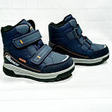 Зимові дитячі черевики, термочеревики для хлопчика тм B&G, розміри 28 - 33, сині., фото 2