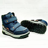 Зимові дитячі черевики, термочеревики для хлопчика тм B&G, розміри 28 - 33, сині., фото 4