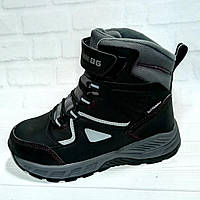 Зимові дитячі черевики, термочеревики для хлопчика тм B&G, розміри 31- 36, чорні.