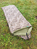 Спальный мешок зимний военный до -25С с капюшоном и чехлом, XL большой размер (80х220 см)