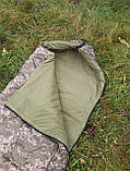 Спальний мішок зимовий військовий до -25С з капюшоном і чохлом, XL великий розмір (80х220см), фото 2