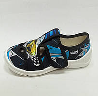 Дитячі текстильні тапочки Валди, мокасини, сліпони для хлопчика розмір 26 - 16,5см