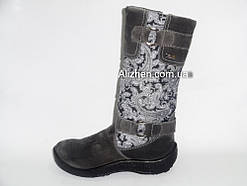 Дитячі підліткові зимові чоботи з мембраною на дівчинку тм Floare, 33 розмір, сірі.