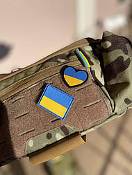 Шеврон прапор України на липучці, ПВХ нашивки під замовлення.