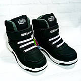 Зимові черевики, термочеревики для хлопчика тм B&G, розміри 32 - 37, чорні., фото 3