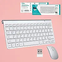 Беспроводная Аккумуляторная Клавиатура с Мышью в Комплекте для ПК и Планшета Weibe WB-8066