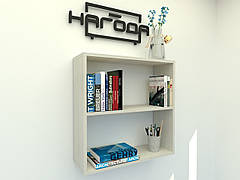 Полиця навісна книжкова, проста та зручна полиця для книг з ЛДСП ПК-46, колір Дуб шамоніі