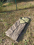 Спальний мішок зимовий військовий до -25С з капюшоном і чохлом, XXL великий розмір (100х220см) Олива, фото 5