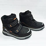 Зимові черевики, термочеревики для хлопчика тм B&G, 34 розмір (24.0см), чорні., фото 2