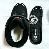 Зимові черевики, термочеревики для хлопчика тм B&G, 34 розмір (24.0см), чорні., фото 6