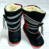Зимові дитячі чобітки, сноубутси тм  Ren Bu, розміри 21 - 24, чорні., фото 3
