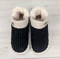 Тапочки чуні жіночі високі чорні на хутрі 3687, фото 4