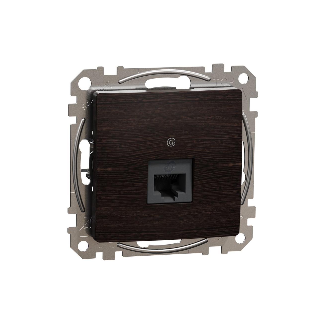 Комп'ютерна розетка RJ45 кат. 5е UTP SE Sedna Elements венге