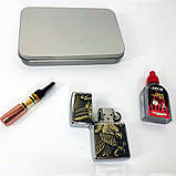Стильна запальничка в подарунок N8, Сувенір запальничка, Незвичайна запальничка Бензинова JW-13, фото 5
