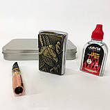 Стильна запальничка в подарунок N8, Сувенір запальничка, Незвичайна запальничка Бензинова JW-13, фото 3
