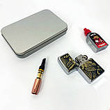 Стильна запальничка в подарунок N8, Сувенір запальничка, Незвичайна запальничка Бензинова JW-13, фото 10