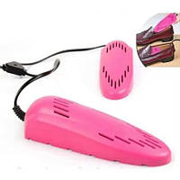 Електрична сушарка для взуття SHOES DRYER, 220V / Електросушарка для сушіння взуття. WF-102 Колір: рожевий