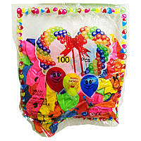 Воздушные Шары "Happy birthday" 11-91 микс цветов 100 штук от 33Cows