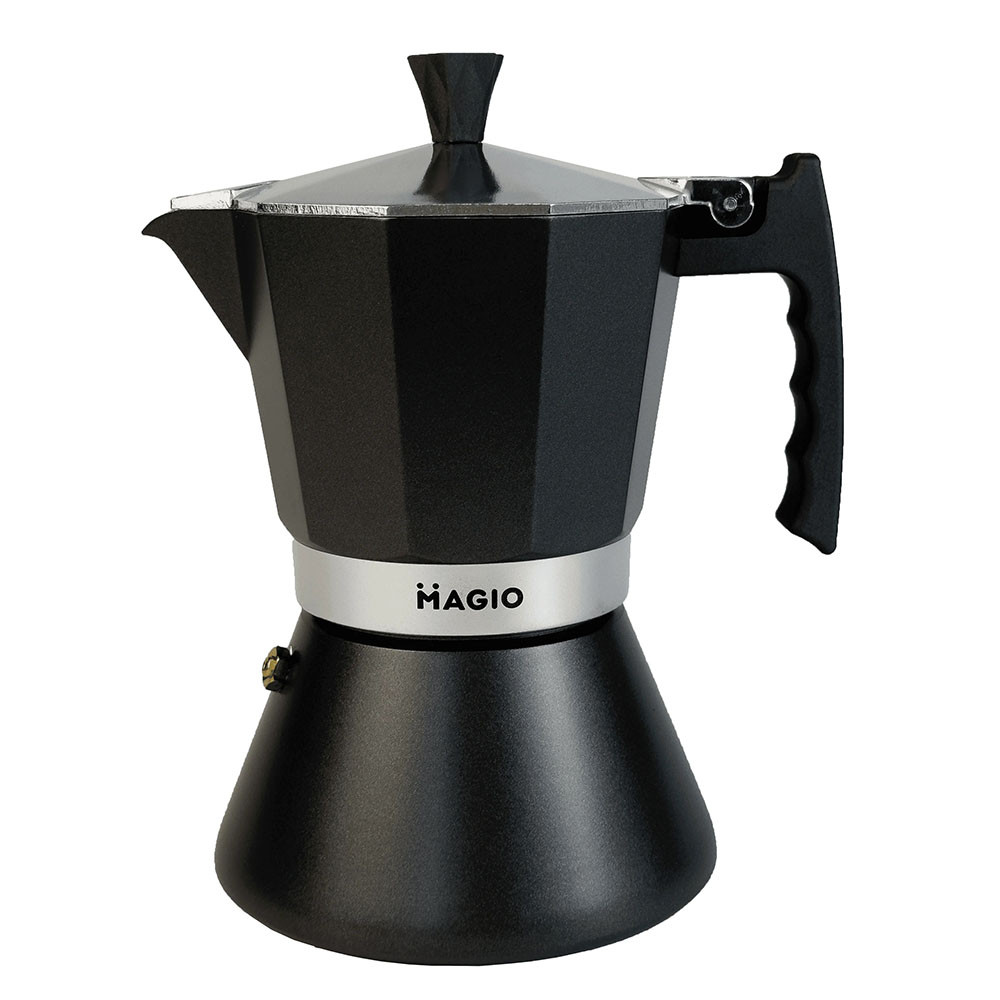 Гейзерна кавоварка сталь Magio MG-1006 450 мл, Гейзерна турка для кави, Гейзер PV-431 для кави