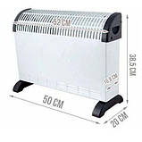 Обігрівач 2000 Вт Domotec, Конвектор електричний для опалення квартири, Конвертор для дачі QY-74, фото 5
