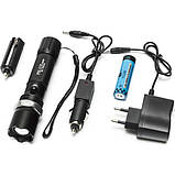 Потужний універсальний ліхтарик Bailong 8626, Ліхтар ручний з функцією зарядки, Фірмовий ручний ліхтар BC-31, фото 3