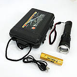 Точковий ручний ліхтар Police, Тактичний ліхтар на акумуляторі з юсб Алюмінієвий 18650 TO-12, фото 4