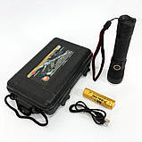 Точковий ручний ліхтар Police, Тактичний ліхтар на акумуляторі з юсб Алюмінієвий 18650 TO-12, фото 9