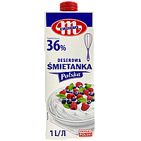 Вершки 36% Млековіта Mlekovita 1L 12шт/ящ (Код: 00-00000186)