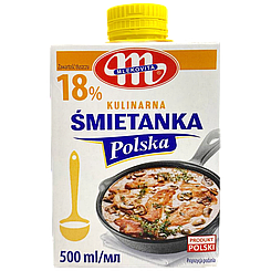 Вершки 18% Млековіта Mlekovita 500ml 6шт/ящ (Код: 00-00000185)