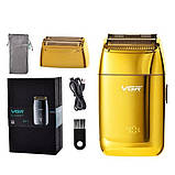 Електрична бритва для догляду за бородою VGR V-399 GOLD, Бритва для TW-492 гладкого гоління, фото 9