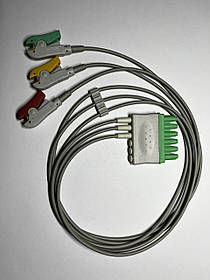 ЕКГ кабель на 3 відведення зажим до Draeger MultiMed Plus, Philips, Nihon Kohden