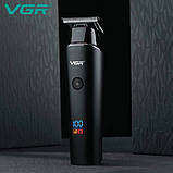 Багатофункціональна акумуляторна машинка для стрижки VGR V-937, BY-161 Підстригальна машинка, фото 4