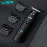 Багатофункціональна акумуляторна машинка для стрижки VGR V-937, BY-161 Підстригальна машинка, фото 5