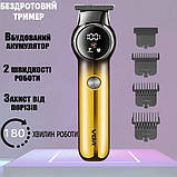 Бритва тример для бороди VGR V989, Перукарська машинка для бороди бездротова, QO-262 Професійна електробритва, фото 9